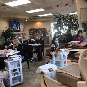 Divas Nails Spa - Awesome wall with many options for nail polishes. Huge selection of China Glaze and lots of Essie and OPI - Nail Salons Near Me - Highland, California