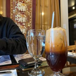Dang's Thai Cuisine & Sushi Bar - Thai tea and water