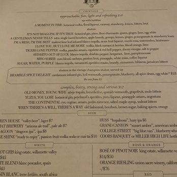 Wren & Wolf - Drink Menu - Cocktail Bars Near Me - Phoenix, Arizona Wren & Wolf - Drink Menu - Cocktail Bars Near Me - Phoenix, Arizona