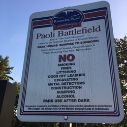 Paoli Battlefield - Hours and rules