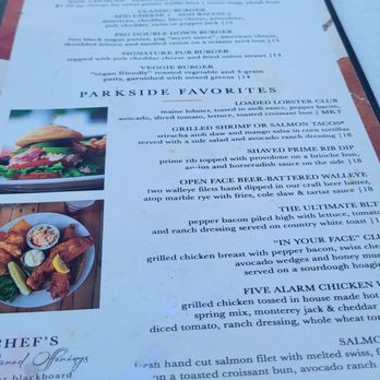 Parkside Grille - Menu - New American Near Me - Wildwood, Missouri Parkside Grille - Menu - New American Near Me - Wildwood, Missouri