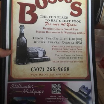 Bosco's Italian Restaurante - Italian Near Me - Casper, Wyoming Bosco's Italian Restaurante - Italian Near Me - Casper, Wyoming