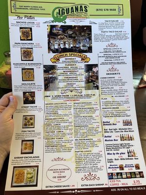 Menu photo 5 Iguana's Mexican Restaurant Harrisburg, AR