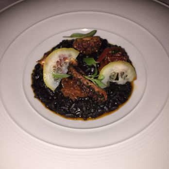 Acquerello - Squid ink risotto with octopus - Italian Near Me - San Francisco, California Acquerello - Squid ink risotto with octopus - Italian Near Me - San Francisco, California