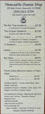 Menu photo 4 Newcastle Cheese Shop Newcastle, CA Menu photo 4 Newcastle Cheese Shop Newcastle, CA
