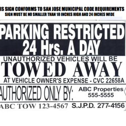 A & A Towing - Hey A&A, this is what a legal towing sign is supposed to look like.