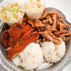 Lava Island BBQ - Build Your Plate with BBQ chicken and Chicken Katsu