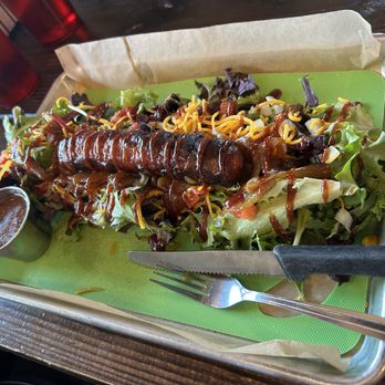 Bangers & Brews - Westside - brisket on salad - German Near Me - Bend, Oregon