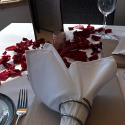 Our table for our anniversary dinner!