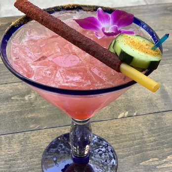Fire Up Grill - Flor de Jamaica Margarita - Bars Near Me - Riverside, California