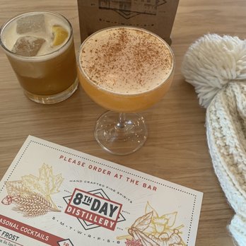 8th Day Distillery - From fall 2019. Cocktail with squash purée. - Distilleries Near Me - Indianapolis, Indiana