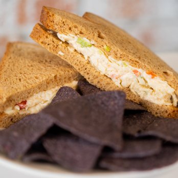 A Moveable Feast - Pimento Cheese Sandwich with Blue Corn Tortilla Chips - Health Markets Near Me - Houston, Texas