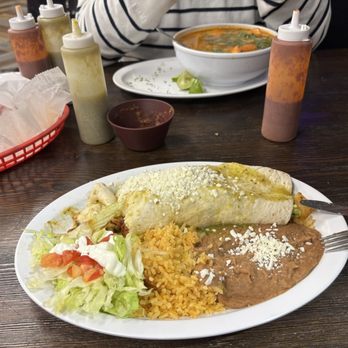Taqueria Jessy's - Burrito Supreme (Al Pastor / pineapple pork) and Sopa de Mariscos (seafood soup) - Mexican Near Me - Virginia Beach, Virginia Taqueria Jessy's - Burrito Supreme (Al Pastor / pineapple pork) and Sopa de Mariscos (seafood soup) - Mexican Near Me - Virginia Beach, Virginia