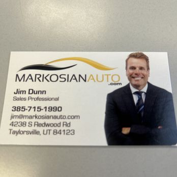 Markosian Auto - Here's his business card! - Car Dealers Near Me - Taylorsville, Utah Markosian Auto - Here's his business card! - Car Dealers Near Me - Taylorsville, Utah