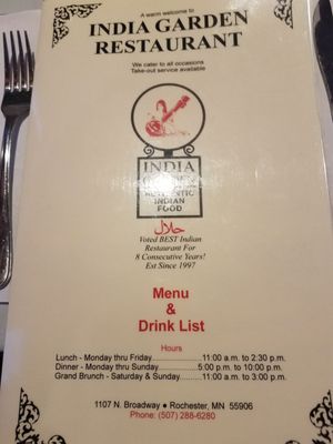 Menu photo 8 India Garden Rochester, MN Menu photo 8 India Garden Rochester, MN