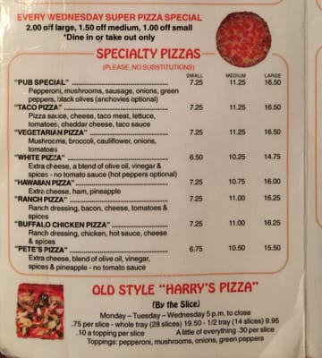 Menu photo 8 Pizza Pub Clarion, PA
