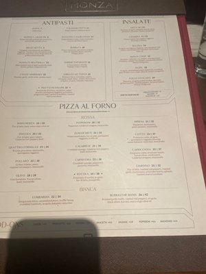 Menu photo 1 Enoteca Monza Montreal, QC Menu photo 1 Enoteca Monza Montreal, QC
