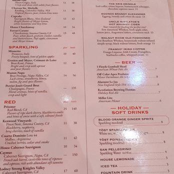 The Marshall Field's Walnut Room - Back page of menu - American Near Me - Chicago, Illinois