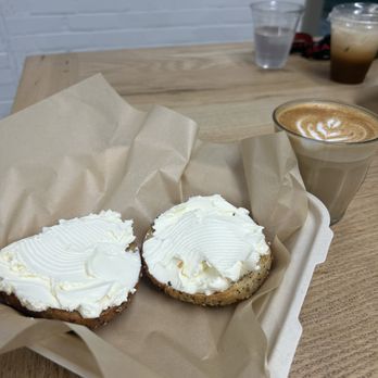 Black Lab - Bagel and seasonal latte - Coffee & Tea Near Me - University City, Missouri Black Lab - Bagel and seasonal latte - Coffee & Tea Near Me - University City, Missouri