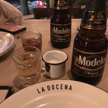 La Docena - The drink! Modelo Negra, Herradura Reposado Tequila, and a side of spicy sangrita. - Seafood Near Me - Guadalajara, JAL La Docena - The drink! Modelo Negra, Herradura Reposado Tequila, and a side of spicy sangrita. - Seafood Near Me - Guadalajara, JAL