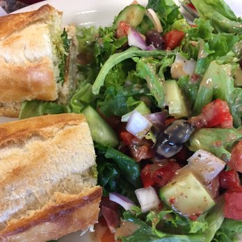 Oriens Cafe - Baguette half Sammy and side salad - Italian Near Me - Rochester, New York Oriens Cafe - Baguette half Sammy and side salad - Italian Near Me - Rochester, New York