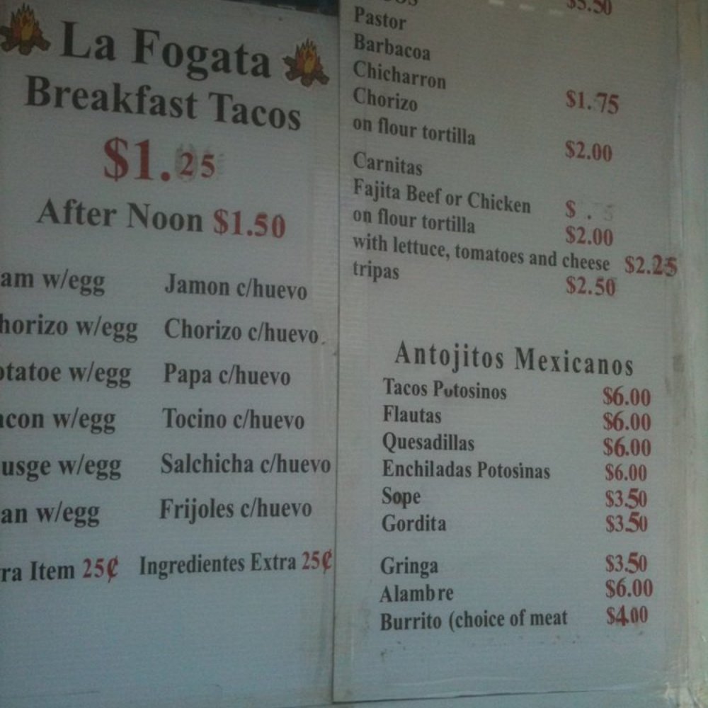 La Fogata Tacos - Food Trucks Near Me - Austin, Texas