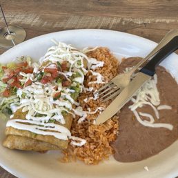 Chicken Tinga Chimichanga lunch portion