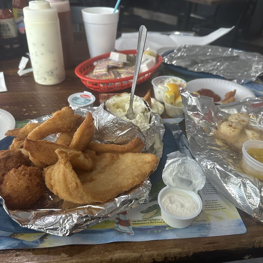 Trigger fish scallops snapper fingers Trigger fish scallops snapper fingers