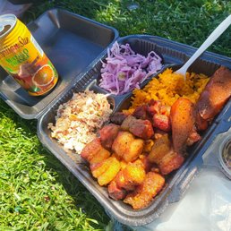Smoked pork belly with spicy sausage red rice Smoked pork belly with spicy sausage red rice