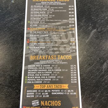 Rusty Taco - Menu - Tex-Mex Near Me - Gilbert, Arizona Rusty Taco - Menu - Tex-Mex Near Me - Gilbert, Arizona