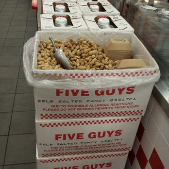 Five Guys - Free peanuts. - Burgers Near Me - Kapolei, Hawaii Five Guys - Free peanuts. - Burgers Near Me - Kapolei, Hawaii