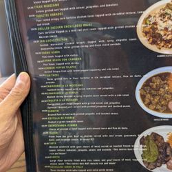Entrees, notice how there are no v3gan or v3geterian items-all rice made w/chicken stock