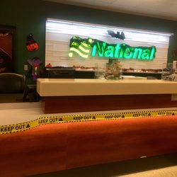 National Car Rental - Look! They even decorated for Halloween!