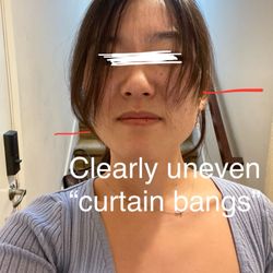 Radar Salon - Uneven bangs that are definitely not curtain