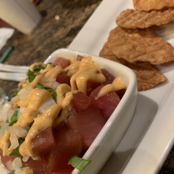 BJ's Restaurant & Brewhouse - Ahi tuna with wonton chips - American Near Me - Concord, California BJ's Restaurant & Brewhouse - Ahi tuna with wonton chips - American Near Me - Concord, California