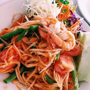 Nara Thai - Papaya salad with shrimp (Thai Spicy) - Thai Near Me - Humble, Texas Nara Thai - Papaya salad with shrimp (Thai Spicy) - Thai Near Me - Humble, Texas
