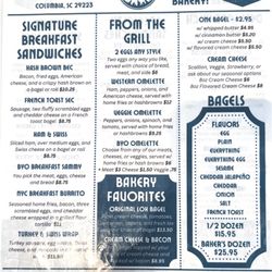 The Bagel Guys - Columbia location breakfast menu