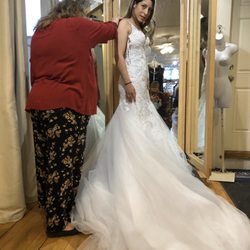 I Do Again - Owner fitting the dress.