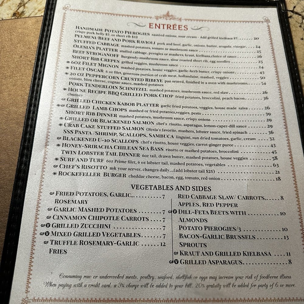 Olesia's Taverne - Menu - Ukrainian Near Me - Richfield, Ohio Olesia's Taverne - Menu - Ukrainian Near Me - Richfield, Ohio