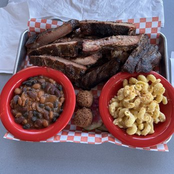 Moab Spitfire Smokehouse - Full rack of ribs with pit beans and M&C. - Barbeque Near Me - Moab, Utah Moab Spitfire Smokehouse - Full rack of ribs with pit beans and M&C. - Barbeque Near Me - Moab, Utah