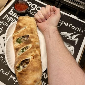 Pizzeria Luigi - Meatball Roll with added veggies. Girthy! - Pizza Near Me - San Diego, California