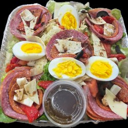 San Remo Pizza & Restaurant - Antipasto, cold cuts, provolone cheese, fresh mozzarella, hard boiled eggs with balsamic dressing