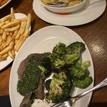Del Frisco's Grille - USDA Prime Steak Frites* Truffled Mac & Cheese Roasted Broccoli - New American Near Me - Hoboken, New Jersey Del Frisco's Grille - USDA Prime Steak Frites* Truffled Mac & Cheese Roasted Broccoli - New American Near Me - Hoboken, New Jersey