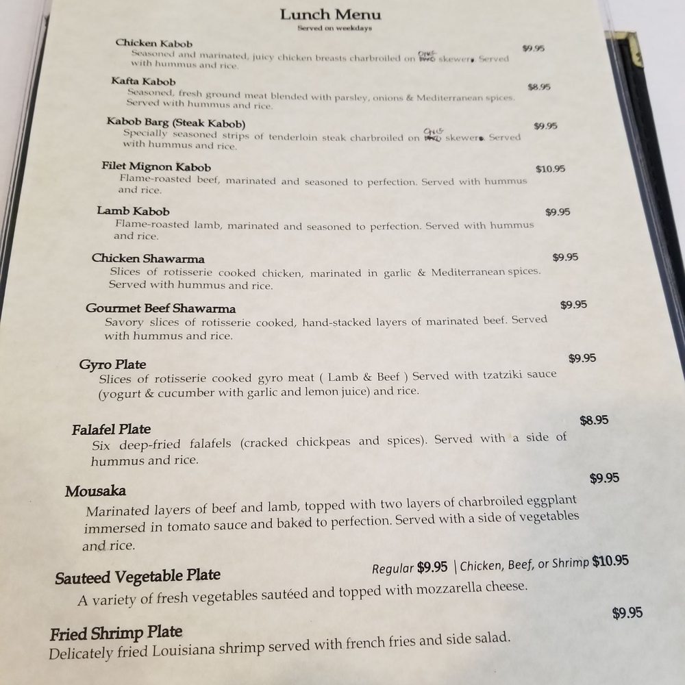 Cleopatra - Lunch menu - Mediterranean Near Me - Harvey, Louisiana Cleopatra - Lunch menu - Mediterranean Near Me - Harvey, Louisiana