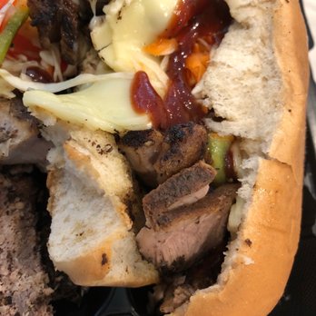Vineyard Caribbean Cuisine - Jerk Pork on Coco Bread! It So F@cking Delicious! - Caribbean Near Me - Oak Bluffs, Massachusetts