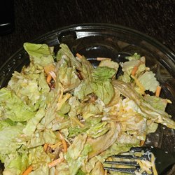 Domino's Pizza - Salad browning and not fresh at all even felt like warm nasty taste