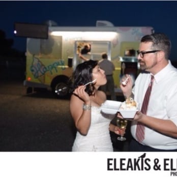 Cowtown Creamery - Enjoying our Wedding Sundae. Happy Cow, you are the very best. Thank you so much for everything! - Ice Cream & Frozen Yogurt Near Me