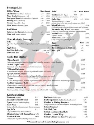 Menu photo 1 Wasabi Amherst, NY