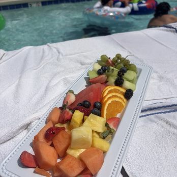 MGM Grand Pool Complex - Fruit platter was delish! - Swimming Pools Near Me - Las Vegas, Nevada