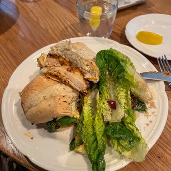 Alta Via Market Square - Chicken parm sandwich with side salad - Italian Near Me - Pittsburgh, Pennsylvania Alta Via Market Square - Chicken parm sandwich with side salad - Italian Near Me - Pittsburgh, Pennsylvania